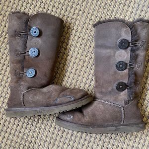 UGG Bailey Button Triplet Genuine Shearling Boot